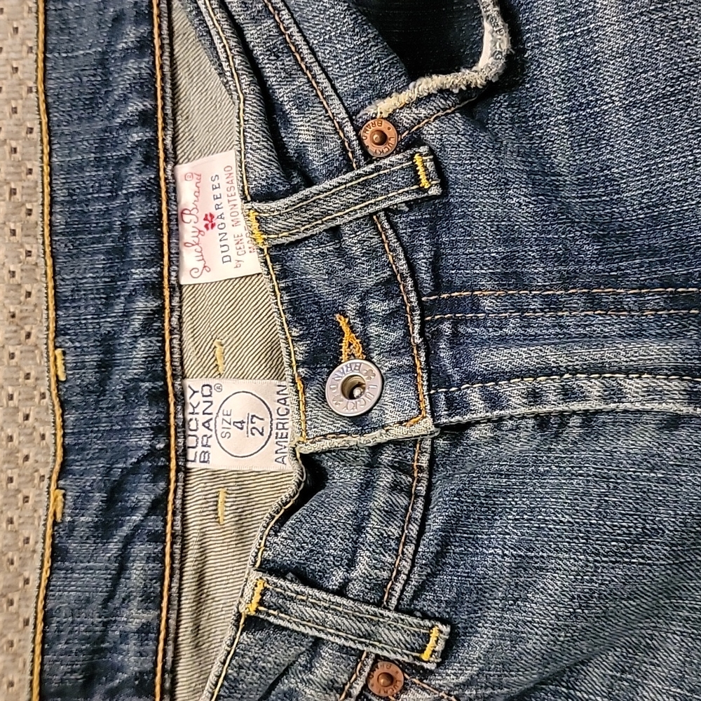 EUC Y2K LUCKY Brand Cut-off Jean Shorts  Size:4/27 - Picture 3 of 13